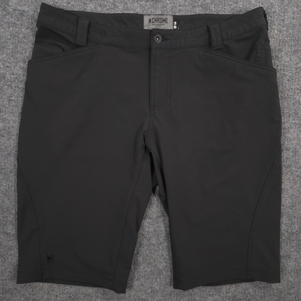 Chrome Industries Union Shorts Mens 36 Black Performance MTB Cycling 14" Inseam